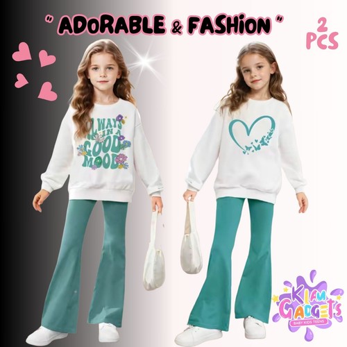 Kids girls tracksuit set 2pc - kids,