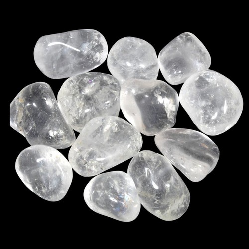 Clear quartz tumble stone - quartz,
