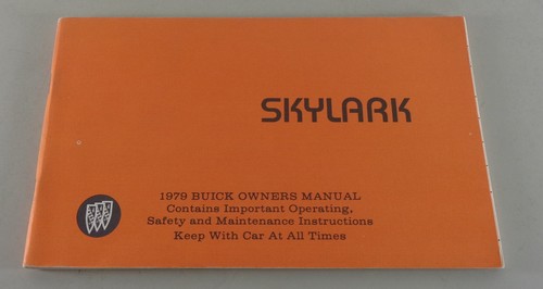 Owner manual buick - manual, skylark