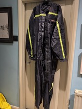 Tech 7 Motorcycle Waterproof Suit. Black. Size Large. Excellent Condition Used.