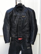 Axo 2 Two piece motorcycle bike leathers suit black