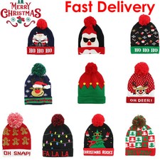 Christmas Hats Beanie Sweater Christmas Santa Elf Snowflake Gift Hat Winter Hat