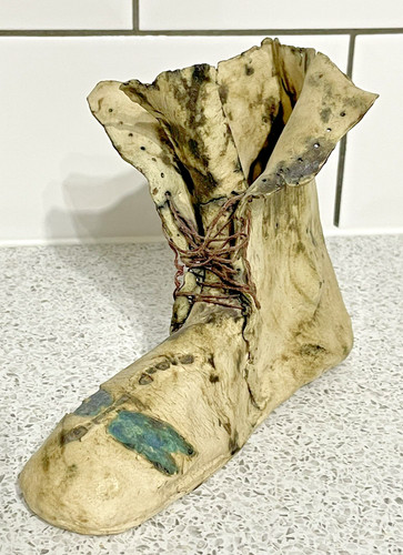 Delicate studio pottery - pottery, boot
