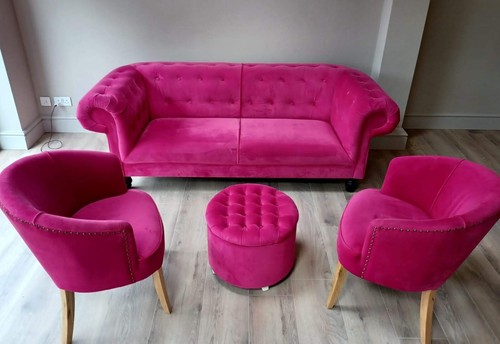 Chesterfield velvet sofa - velvet, –