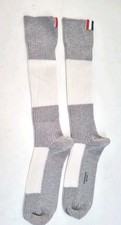 Thom Browne Socks Cashmere Grey Knee high Football Rugby Socks. rrp £288.