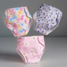 3 Dolls Nappies fits LITTLE
