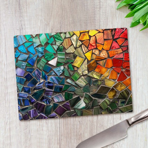 Fractured rainbow stain glass - fractured,