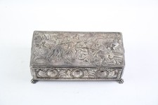 Silver Plated Cigarette Box R.Caton Woodville WW1 Rudyard Kipling Quote Antique 