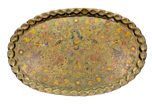 Etched oval polychrome - oval,