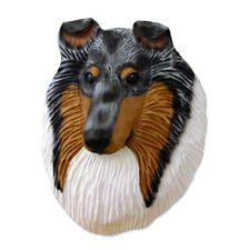 Collie Head Plaque Figurine