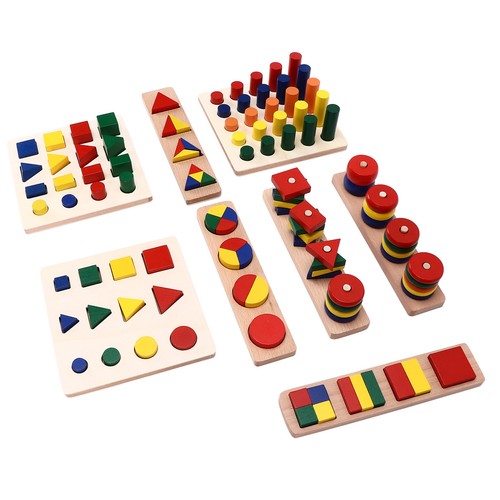 Wooden shape puzzle children - wooden,