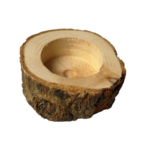 Handmade wood log candle - handmade,