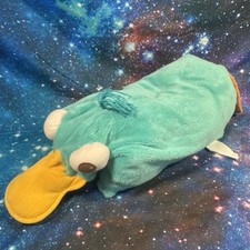 Disney Parks Perry the Platypus Pillow Pet Plush Phineas and Ferb 19" Blue