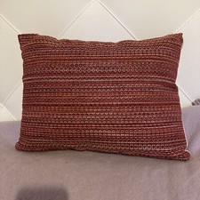 Red And Cream Feather Filled Cushion Homemade New Without Tags Unique