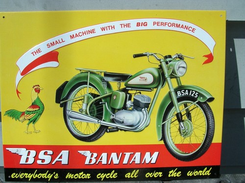 Bsa bantam embossed motorcycle - embossed,