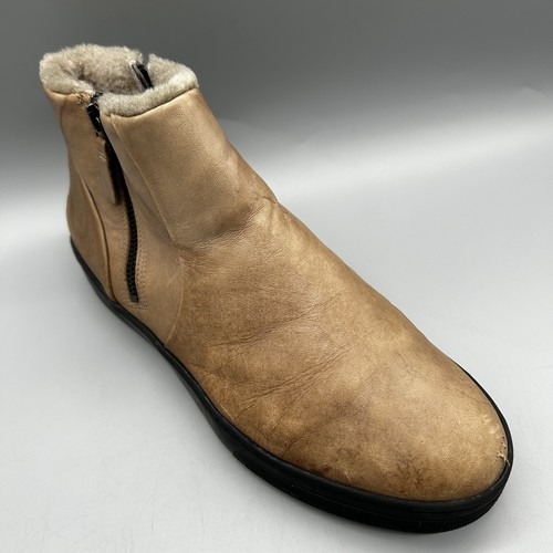 Ankle boots brown leather - boots,