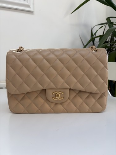 Chanel jumbo quilted beige - jumbo,