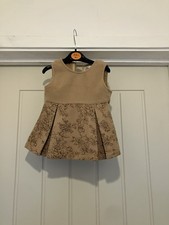 Girls - Couche Tot - 6-9 Months - Brown Coat And Dress Set