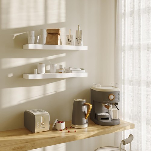 Bameos white floating shelves - floating,