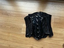 Black PVC /net Corset