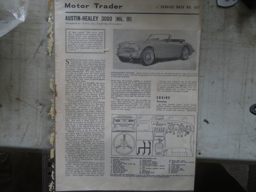 Austin healey 3000 mk3 motor - austin,