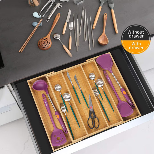 Expandable bamboo drawer - expandable,