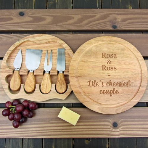 Personalised wooden cheese - personalised,