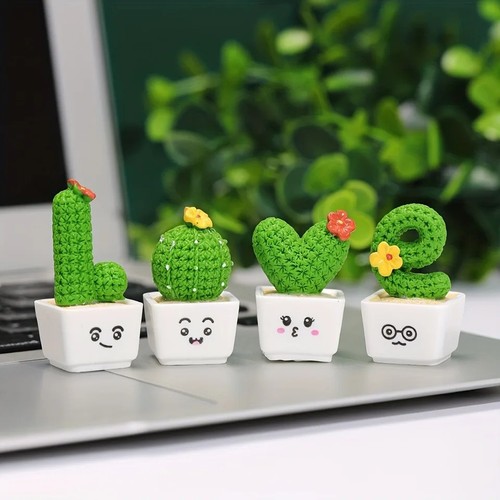 4pcs cactus love resin - 4pcs,