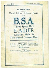 BSA 3-SPEED HUB & EADIE