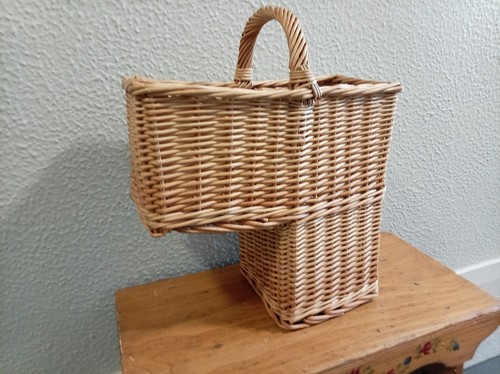 Stair basket wicker step - basket,