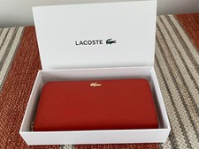 Genuine Lacoste Ladies Leather Zip Wallet/Purse with Original Box.  Free P&P
