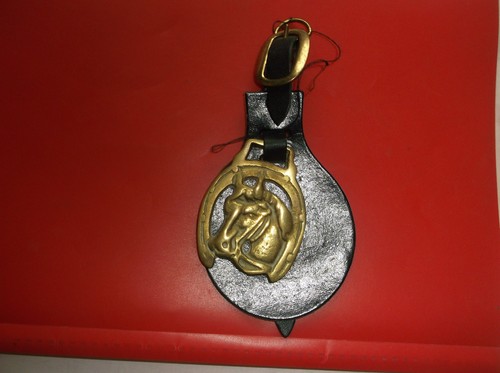 Horse brass on strap - on,