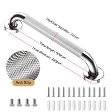 1/2PC Safety Grab Bar Bathroom Support Handle Steel Bath Shower Toilet Hand Rail