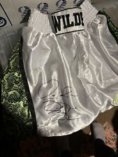 Signed Deontay Wilder custom Boxing Shorts Bronze Bomber