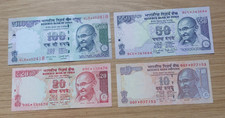 INDIA 100/50/20/10 INDIAN RUPEE OLD GANDHI  X4  UNC.REPL. LOT 246