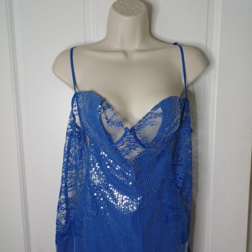 Asos design blue sequin - design, lace