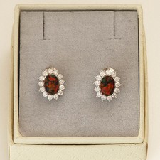 Black / White OPAL STUD