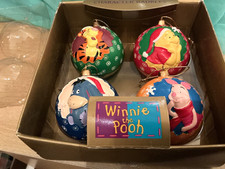 4x Disney Winnie-the-Pooh Christmas Bauble Ornaments Tree Decorations in box