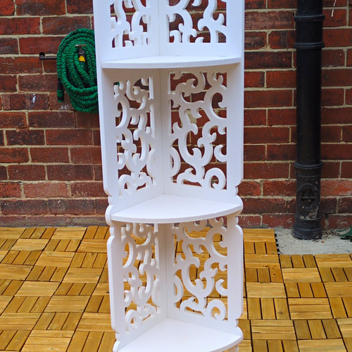 White decorative corner - white,