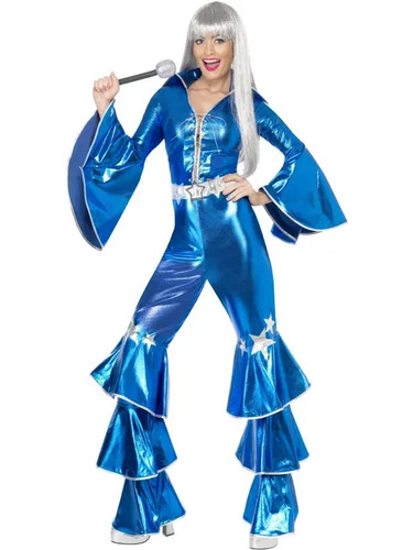 Ladies 70s blue disco - blue, jumpsuit