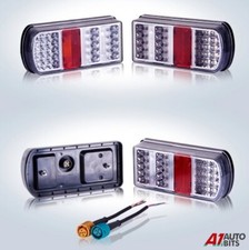 Led Rear Tail Lights Pair 12v Lamp 7 Function Trailer Caravan Truck Lorry E Mark