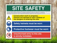 Construction Safety Sign~~ Site Safety Signage - Plastic Sign - Building -SS1
