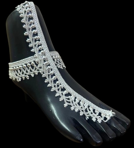 Anklet silver plated indian - plated,