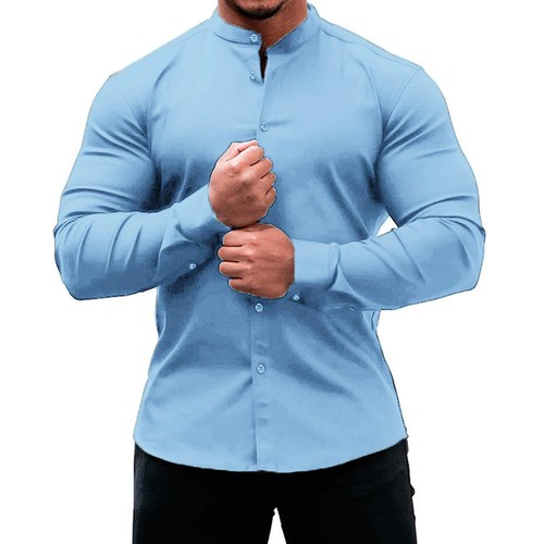 Men muscle dress shirts - men's,