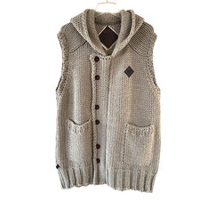 MUSTERBRAND Size XXL Witcher Collection Wolf Hauberk Hooded Zip Sweater Vest