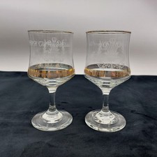 2 Commemorative Glass Wine