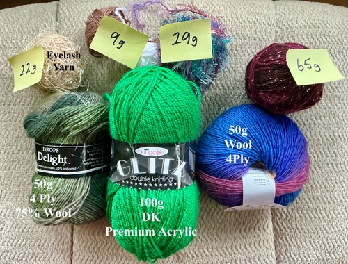 Job lot fancy - yarn, 100g