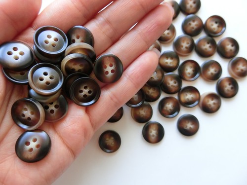 25pcs 15mm dark brown - 15mm,