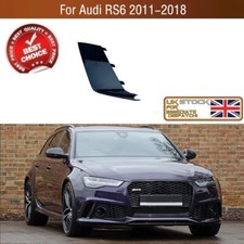 FOR AUDI A6 RS6 C7 FRONT BUMPER GRILLE COVER TRIM LEFT N/S LH GLOSS BLACK