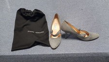Joseph Azagury London Size 39 Heels Gray Suede with Bag